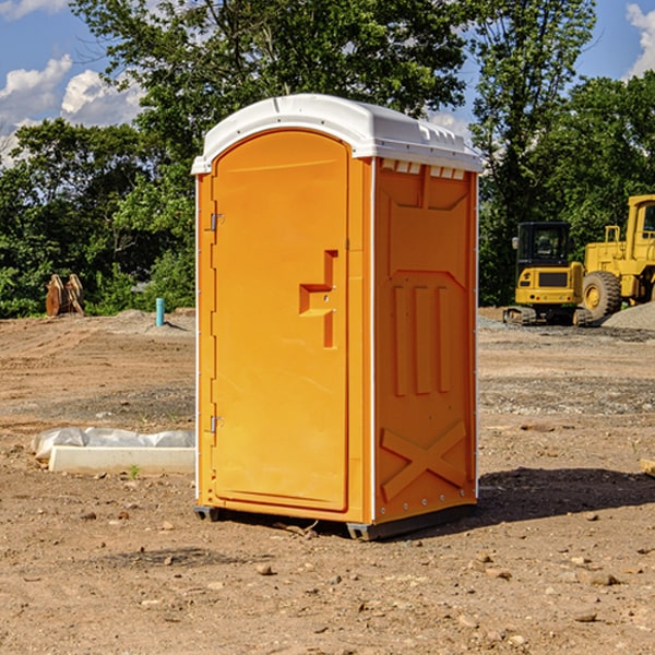 how often are the portable restrooms cleaned and serviced during a rental period in Burnt Cabins Pennsylvania